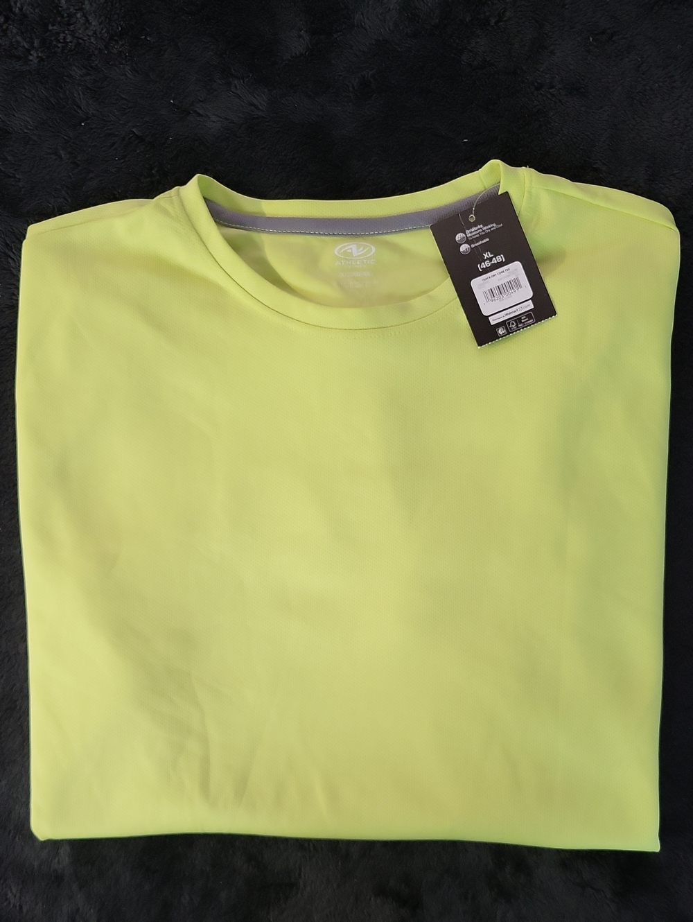 Athletic Works Yellow Vented  Dryworks Knit T Shirt S.SL.Base Core Mens XL 46-48